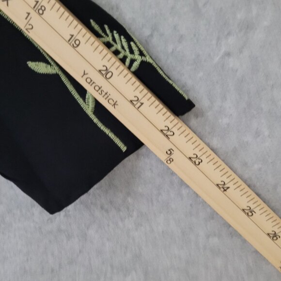 Zara Womens Midnight Garden Black Floral Embroidered Swing Dress Size M/L Boho - Picture 12 of 14